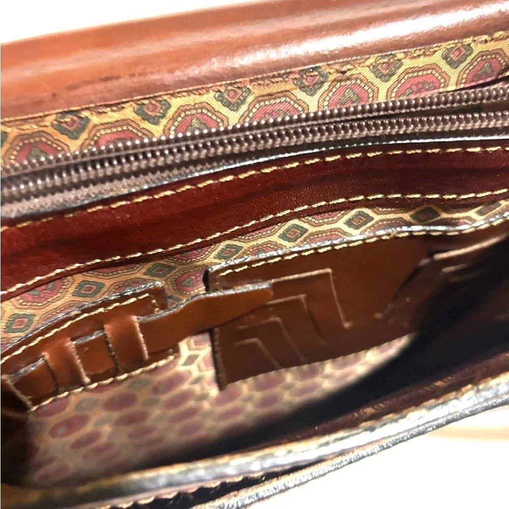 Vintage unisex Elegant Brown Leather crossbody Men's Bag